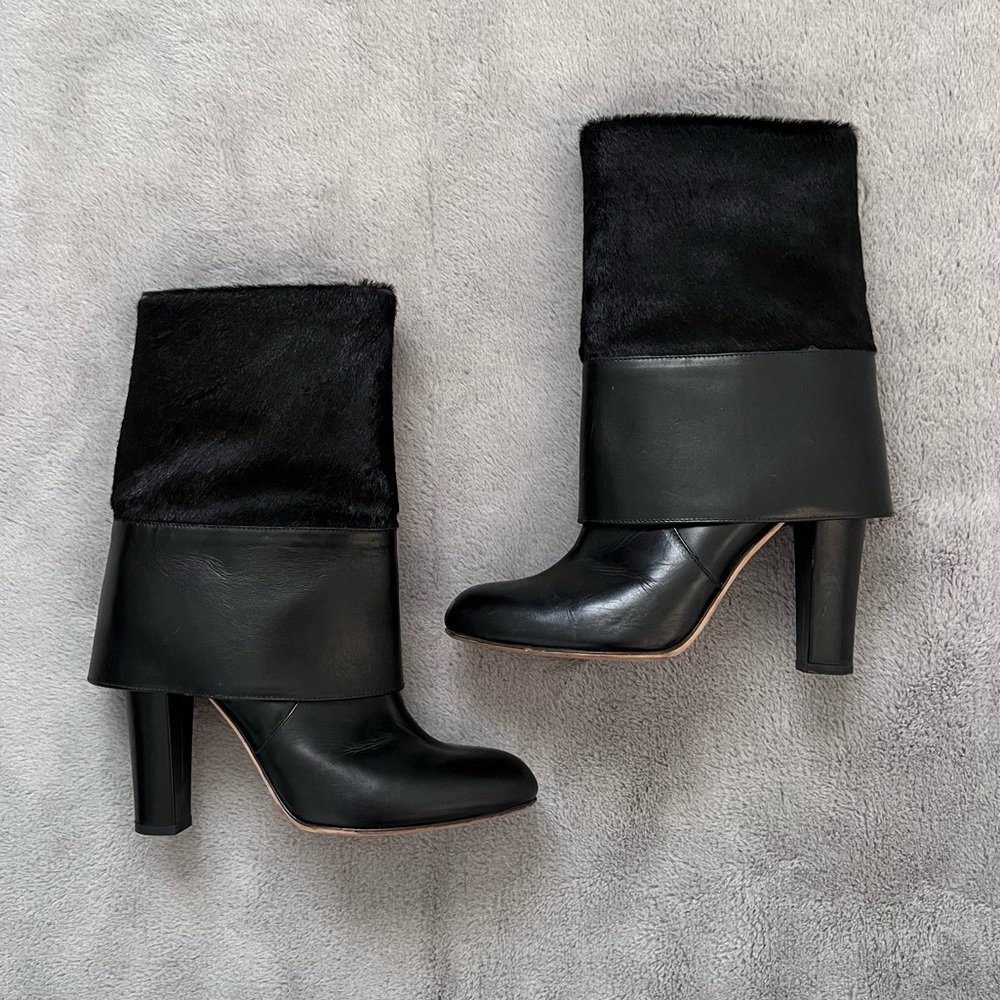 Cavallini leather and fur boots